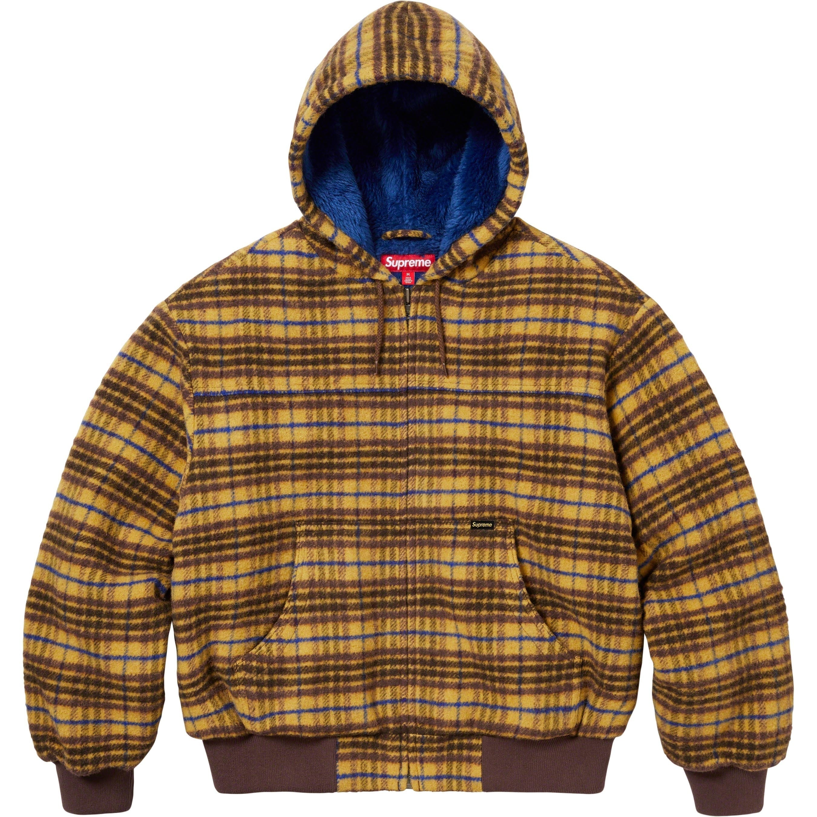Plaid Wool Hooded Work Jacket view 11